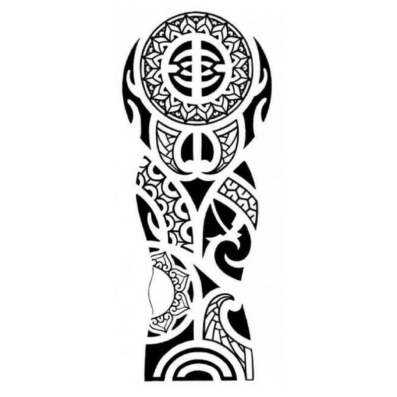 Maori Sleeve Temporäre Tattoos Temporary Tattoos Klebetattoos Faketattoos Tattlook