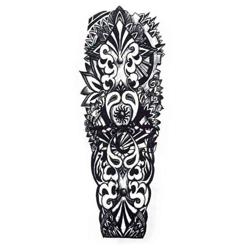 Azteca Sleeve Temporäre Tattoos Temporary Tattoos Klebetattoos Faketattoos Tattlook