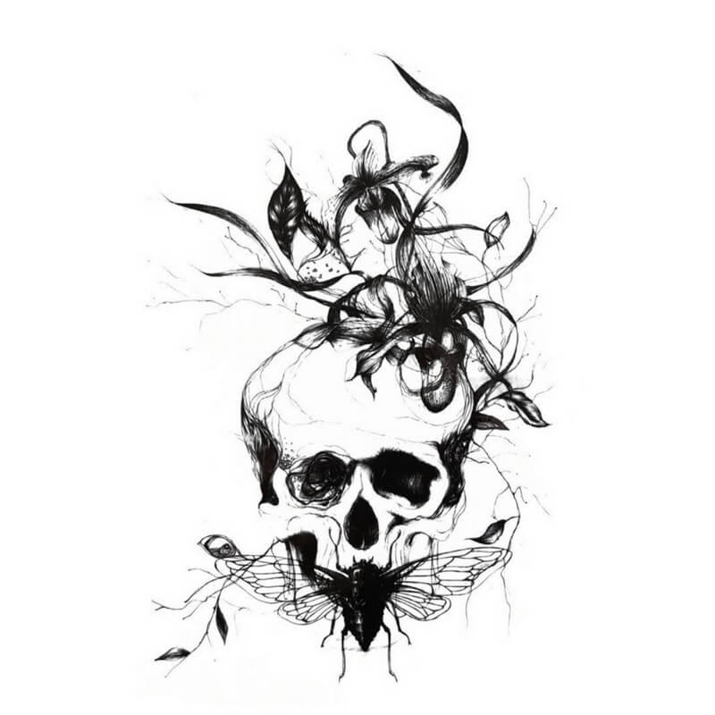 Bones Temporäre Tattoos Temporary Tattoos Klebetattoos Faketattoos Tattlook