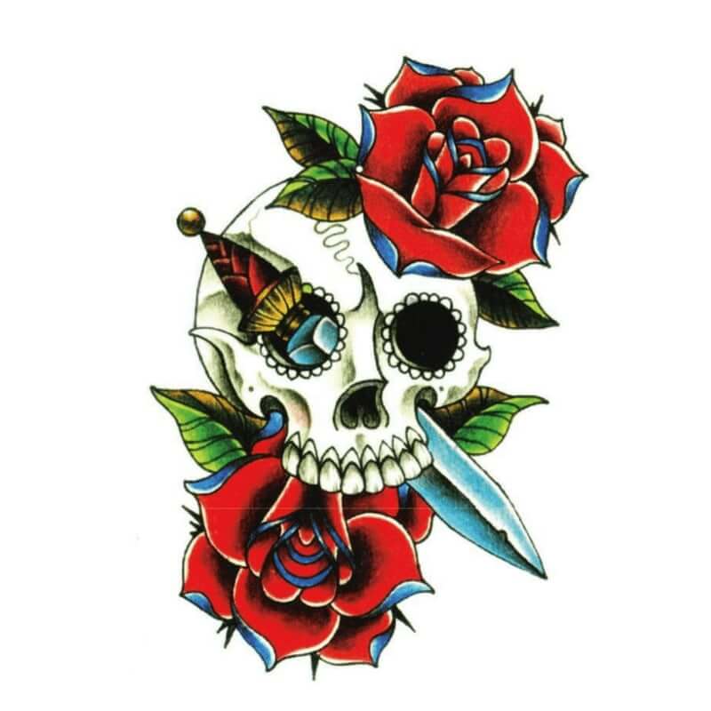 Día de los muertos Temporäre Tattoos Temporary Tattoos Klebetattoos Faketattoos Tattlook