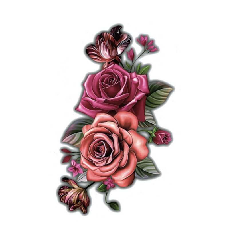 Rose Temporäre Tattoos Temporary Tattoos Klebetattoos Faketattoos Tattlook