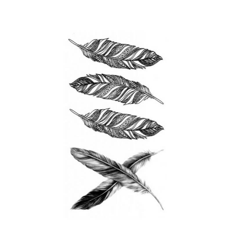Feder Temporäre Tattoos Temporary Tattoos Klebetattoos Faketattoos Tattlook
