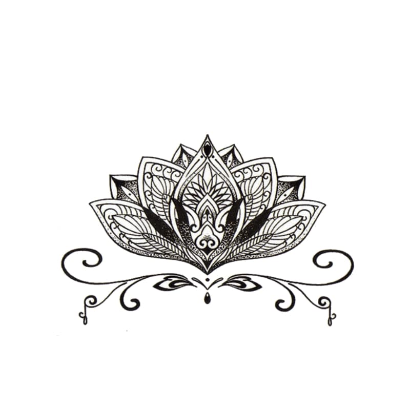 Lotus Temporäre Tattoos Temporary Tattoos Klebetattoos Faketattoos Tattlook