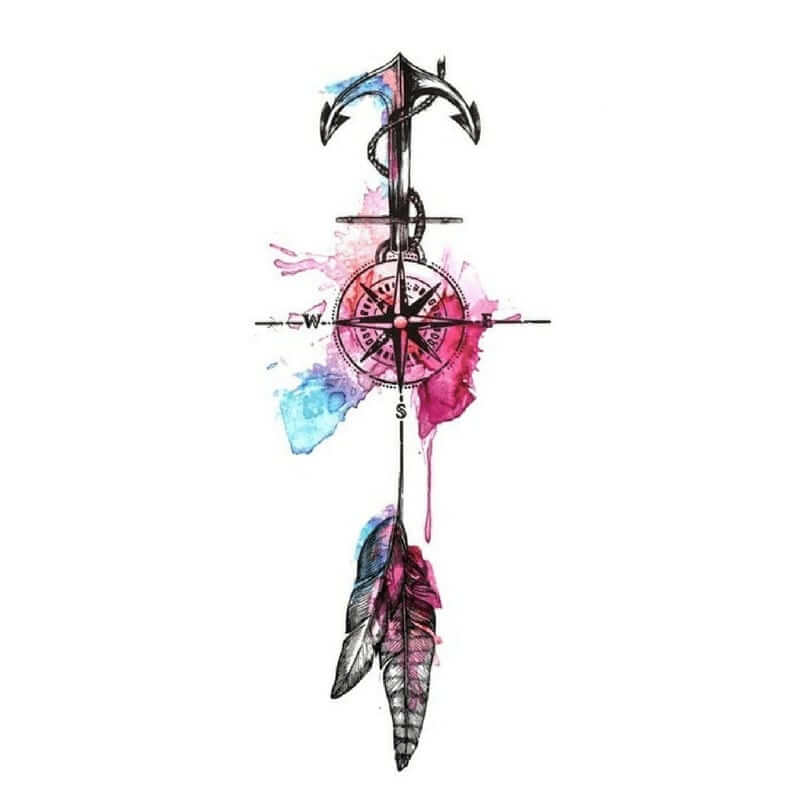 Life Compass Temporäre Tattoos Temporary Tattoos Klebetattoos Faketattoos Tattlook